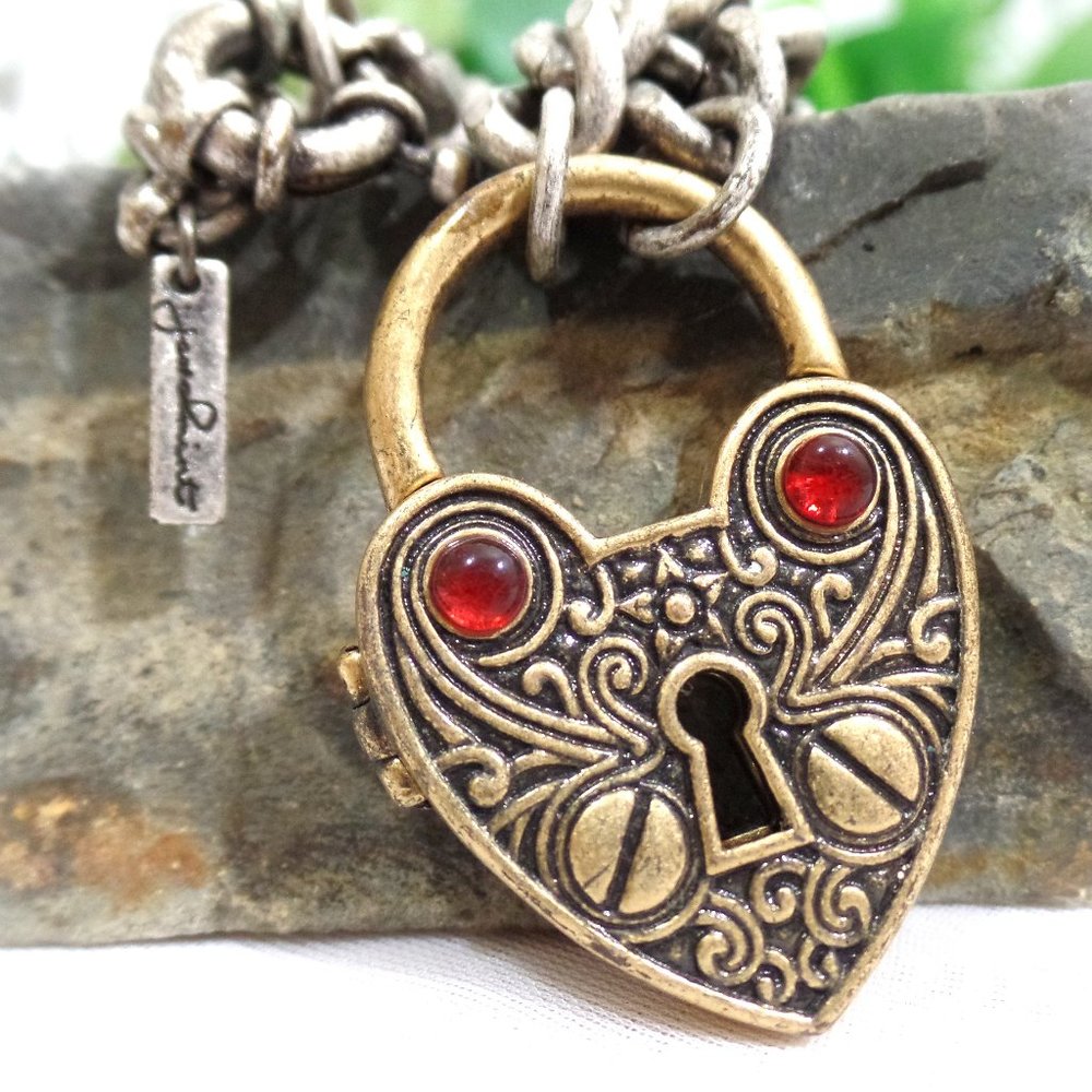 Gold Heart Necklace - picture necklace